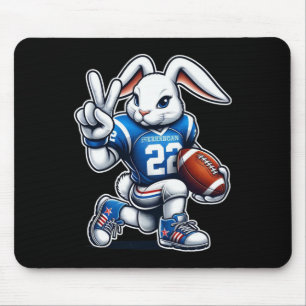 Tapis De Souris Lapin de Pâques jouant au football garçons filles