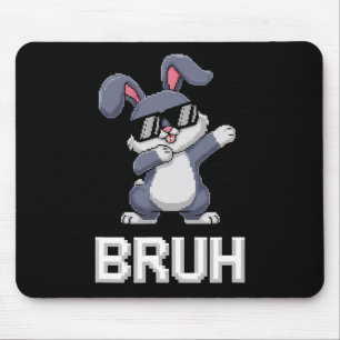 Tapis De Souris Lapin de Pâques qui fait le dab Garçon Œuf Joyeuse