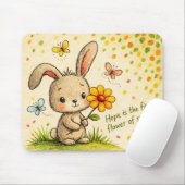 Tapis de souris Lapin de printemps (Avec souris)