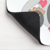 Tapis De Souris Lapin drôle et flasque (Coin)