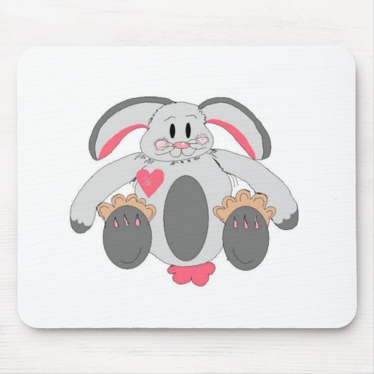 Tapis De Souris Lapin drôle et flasque (Devant)