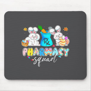 Tapis De Souris Lapin Drôle Pharmacien Pharmacie Équipe Heureux