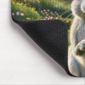 Tapis De Souris Lapin en train de tenir une carotte (Coin)