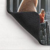 Tapis De Souris Lapin et écureuil dans une forêt desséchée (Coin)