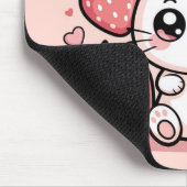 Tapis de souris lapin fraise Kawaii (Coin)