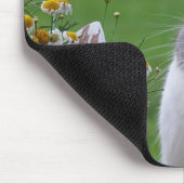 Tapis De Souris Lapin hollandais avec fleurs (Coin)