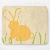 Tapis De Souris Lapin jaune et herbe verte par Chariklia Zarris (Devant)