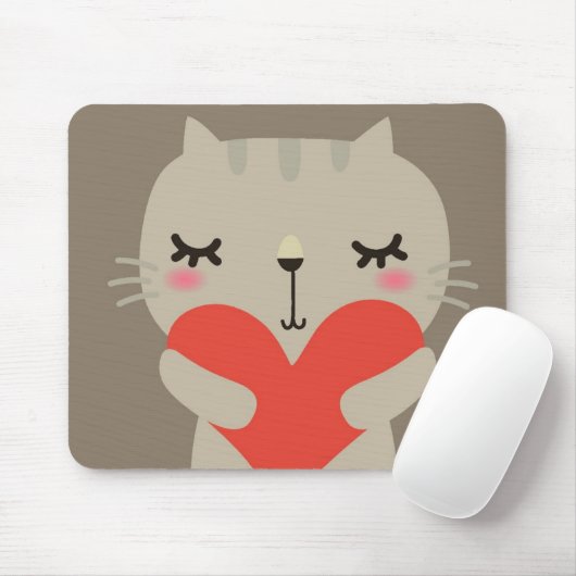 Tapis De Souris Lapin mignon avec amour (Avec souris)