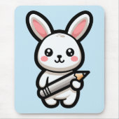 Tapis De Souris Lapin Mignon Studieux (Devant)