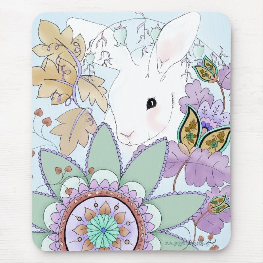 Tapis De Souris Lapin Mousepad d'automne (Devant)