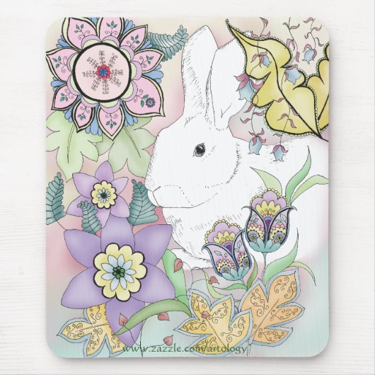 Tapis De Souris Lapin Mousepad de coucher du soleil (Devant)