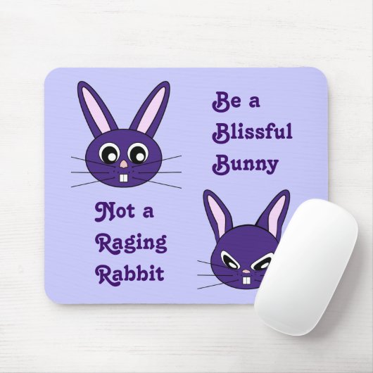 Tapis De Souris Lapin pourpre Mousepad (Avec souris)