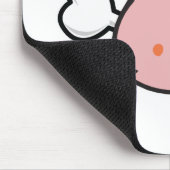 Tapis De Souris lapin rose Crâne et os croisés (Coin)