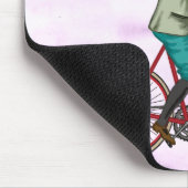 Tapis De Souris Lapin Sur Vélo 3 (Coin)