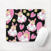 Tapis De Souris Lapins  "aiment Lapins " "animal de compagnie Lapi (Avec souris)