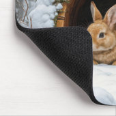 Tapis De Souris Lapins dans une bûche creuse (Coin)