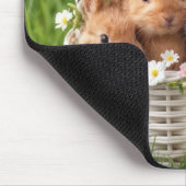 Tapis De Souris Lapins de Pâques dans un panier (Coin)