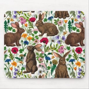 Tapis De Souris Lapins et fleur sauvage