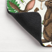 Tapis De Souris Lapins et flore boisée 4 (Coin)