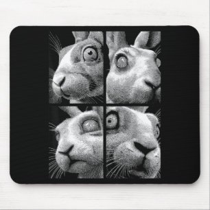 Tapis De Souris Lapins hypnotiques yeux bizarres étrange Weirdcore