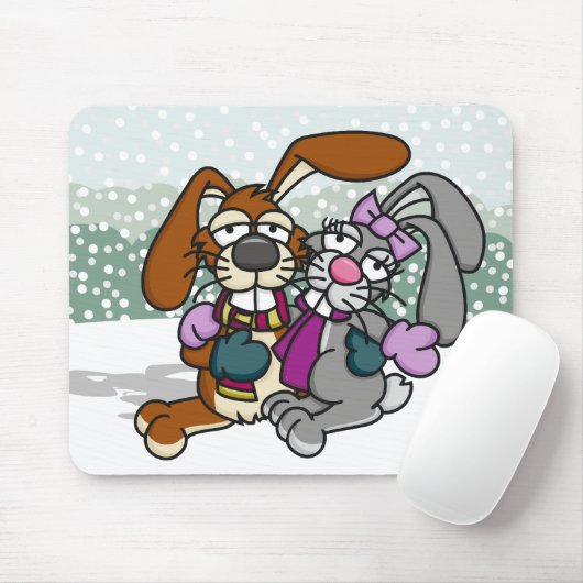 Tapis De Souris Lapins Mousepad d'amour (Avec souris)