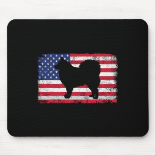 Tapis De Souris Lapphund Finlandais 4 juillet Amérique patriotique