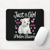 Tapis De Souris Lar Bear Girl Women Funny Just A Girl Who Love Lar (Avec souris)