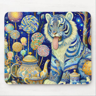 Tapis De Souris LARA ~ Paisley Tiger ~ fête du thé ~ Mousepad