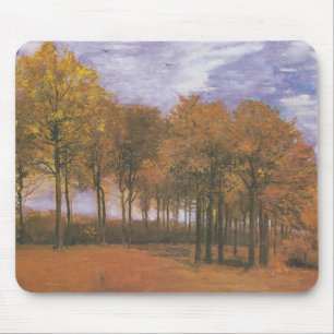 Tapis De Souris L'arbre d'automne d'automne de Van Gogh part du de
