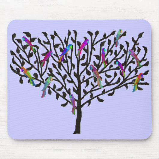 Tapis De Souris L'arbre Mousepad de perroquet (Devant)