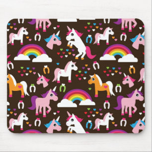 Tapis De Souris l'arc-en-ciel de licorne badine le cheval