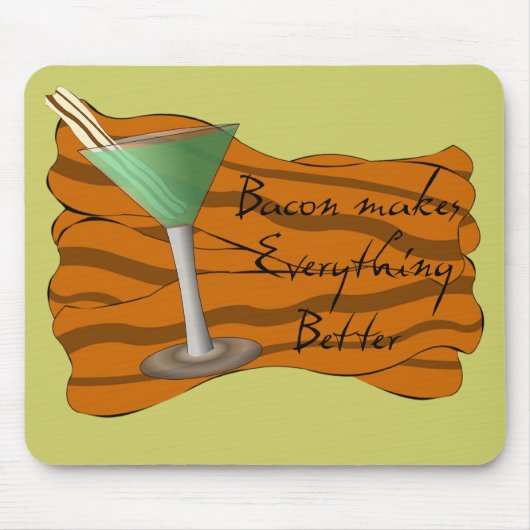 Tapis De Souris Lard drôle Martini Mousepad (Devant)
