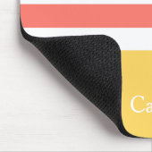 Tapis De Souris Large corail rayures horizontales Jaune Nom Faisy (Coin)