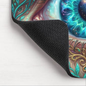 Tapis De Souris Large Electric Blue Eye In Fantasy Scene (Coin)