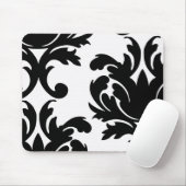 Tapis De Souris large et noir bold damask (Avec souris)