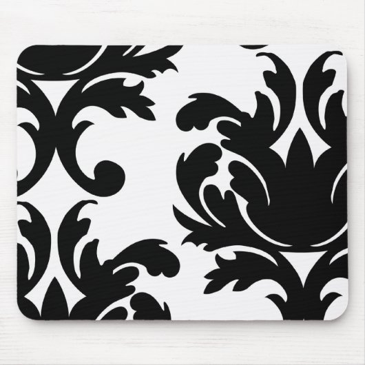 Tapis De Souris large et noir bold damask (Devant)