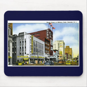Tapis De Souris Large rue au parc militaire, Newark, New Jersey