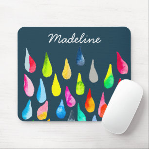 Tapis De Souris Larmes aquarelle coloré fantaisiste