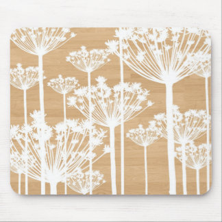 Tapis De Souris L'arrière - plan en bois fleurit le motif floral