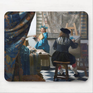 Tapis De Souris L'art de la peinture, Johannes Vermeer, 1666-1667