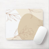 Tapis De Souris L'art du Boho neutre Abstrait (Avec souris)