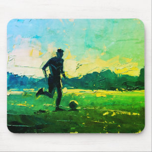 Tapis De Souris "L'art du football" (Style 4) Peinture à l'huile