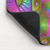 Tapis De Souris L'Art Fractal Abstrait, Lumineux Et Coloré (Coin)