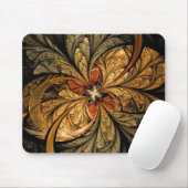Tapis De Souris L'art fractal Feuille brillant (Avec souris)