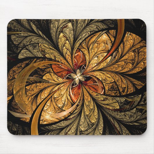 Tapis De Souris L'art fractal Feuille brillant (Devant)