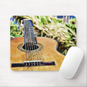 Tapis De Souris L'art guitare acoustique (Avec souris)