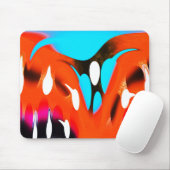 Tapis De Souris L'art orange funky (Avec souris)