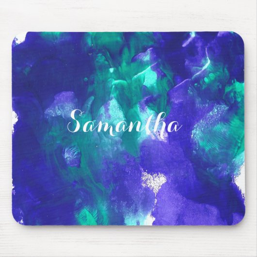 Tapis De Souris L'Art Vert Et Violet (Devant)
