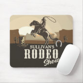 Tapis De Souris Lasso Roping Roundup ADD NAME Western Rodeo Show (Avec souris)