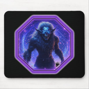 Tapis De Souris L'Aswang émerge d'un portail stellaire